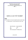 Khóa luận tốt nghiệp: Dự án khởi sự doanh nghiệp kinh doanh nhạc cụ nhập khẩu tại thị trường Việt Nam