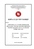 Khóa luận tốt nghiệp: Ảnh hưởng của văn hóa kinh doanh Trung Quốc đến việc đàm phán hợp đồng thương mại quốc tế của các doanh nghiệp Việt Nam