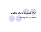 Bài giảng Ngân sách nhà nước những vấn đề cơ bản