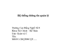 Bài giảng Hệ thống thông tin quản lý: Chương 1