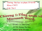 Bài thuyết trình Tổng quan về Microsoft Word