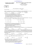 Đề thi thử ĐH lần 1 Vật lí (2012-2013) - THPT Gia Viễn A - Mã đề 209