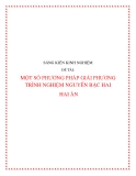SKKN: Một số phương pháp giải phương trình nguyên bậc hai hai ẩn