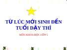 Bài 6: Từ lúc mới sinh đến tuổi dậy thì - Bài giảng điện tử Khoa học 5 - T.B.Minh