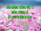 Bài giảng Chính tả: Nghe, viết: Ở lại với chiến khu - Tiếng việt 3 - GV.N.Phương Mai