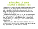 Bài giảng lý sinh: Chương 2