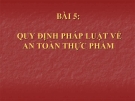 Giáo trình tập huấn kiến thức về ATTP cho người trực tiếp sản xuất chế biến và kinh doanh thực phẩm: Phần 2