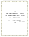 Sáng kiến kinh nghiệm: Xây dựng phong trào thi đua học tập thông qua công tác đội