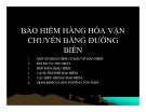 Bài giảng Bảo hiểm hàng hóa vận chuyển bằng đường đường biển