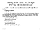 Bài giảng Nghiệp vụ ngân hàng thương mại: Chương 2 (tt)