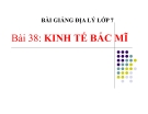 Bài giảng Địa lý 7 bài 38: Kinh tế Bắc Mĩ