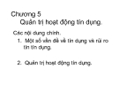 Bài giảng Quản trị kinh doanh ngân hàng: Chương 5 - TS. Lê Thẩm Dương