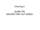 Bài giảng Quản trị kinh doanh ngân hàng: Chương 2 - TS. Lê Thẩm Dương