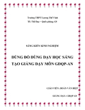 SKKN: Dùng đồ dùng dạy học sáng tạo giảng dạy môn GDQP-AN