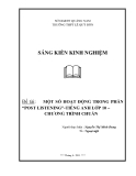 SKKN: Một số hoạt động trong phần “Post - Listening” Tiếng Anh lớp 10- chương trình chuẩn