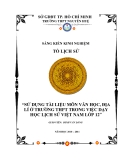SKKN: Sử dụng tài liệu môn Văn học, Địa lí ở trường THPT trong việc dạy học Lịch sử Việt Nam lớp 12