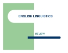 English linguistics