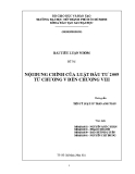 Tiểu luận: Nội dung chính của luật đầu tư 2005 từ chương 5 đến chương 8