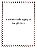 Các bước chuẩn bị giúp bé học giỏi Toán