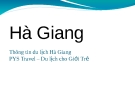 Thông tin du lịch Hà Giang