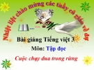 Bài giảng Tập đọc: Cuộc chạy đua trong rừng - Tiếng việt 3 - GV.N.Phương Mai