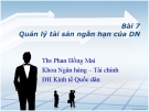 Bài giảng Tài chính doanh nghiệp: Chương 7 - Ths. Phan Hồng Mai