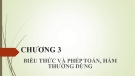 Bài giảng Tin học nâng cao (Microsoft Access): Chương 3 - GV.Trần Thanh San