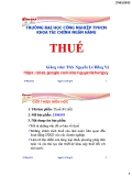 Bài giảng Thuế: Chương 1 - ThS. Nguyễn Lê Hồng Vỹ