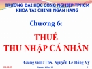 Bài giảng Thuế: Chương 6 - ThS. Nguyễn Lê Hồng Vỹ