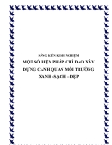 SKKN: Một số biện pháp chỉ đạo xây dựng cảnh quan môi trường xanh - sạch - đẹp