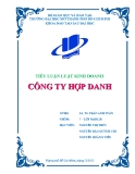 Bài tập nhóm: Công ty hợp danh