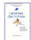 Thuyết trình luật kinh doanh: Công ty cổ phần