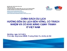 Chính sách du lịch hướng đến du lịch bền vững, có trách nhiệm và có khả năng cạnh tranh ở Việt Nam - Janez SIRSE