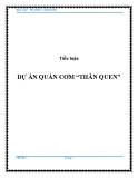 Tiểu luận: Dự án quán cơm “thân quen”