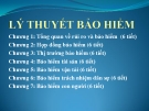 Bài giảng Lý thuyết bảo hiểm - Giới thiệu môn học