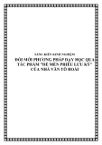 SKKN: Đổi mới phương pháp dạy học qua tác phẩm "Dế mèn phiêu lưu ký" của nhà văn Tô Hoài