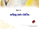 Bài giảng Điện tử Tin học lớp 11: Bài 12