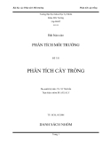 Bài báo cáo Phân tích Môi trường: Phân tích cây trồng