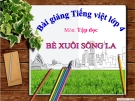 Bài giảng Tiếng việt 4 tuần 21 bài: Bè xuôi sông La.