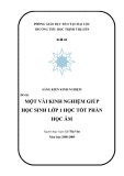 SKKN: Một vài kinh nghiệm giúp học sinh lớp 1 học tốt phần học âm