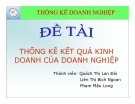 Bài thuyết trình Thống kê doanh nghiệp: Thống kê kết quả kinh doanh của doanh nghiệp