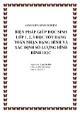 SKKN: Biện pháp giúp học sinh lớp 1, 2, 3 học tốt dạng toán nhận dạng hình và xác định số lượng hình Hình học