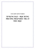 SKKN: Áp dụng dạy – học bằng phương pháp điều tra ở tiểu học