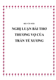 Bài văn mẫu: Nghị luận bài thơ Thương vợ của Trần Tế Xương