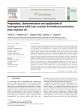 Preparation, characterization and application of heterogeneous solid base catalyst for biodiesel production from soybean oil