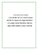 SKKN: Các bước xử lý, ngăn chặn hành vi “Bạo lực học đường” của học sinh trường Trung học Phổ thông Châu Thành