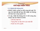 Bài giảng Khí hậu kiến trúc: Chương 1