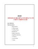 Tiểu luận: Mối quan hệ giữa văn hóa và tổ chức chiến lược