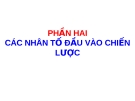 Bài giảng Quản lý chiến lược: Phần 2 - TS. Phùng Tấn Việt