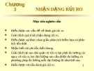 Bài giảng Quản trị rủi ro - Chương 3: Nhận dạng rủi ro